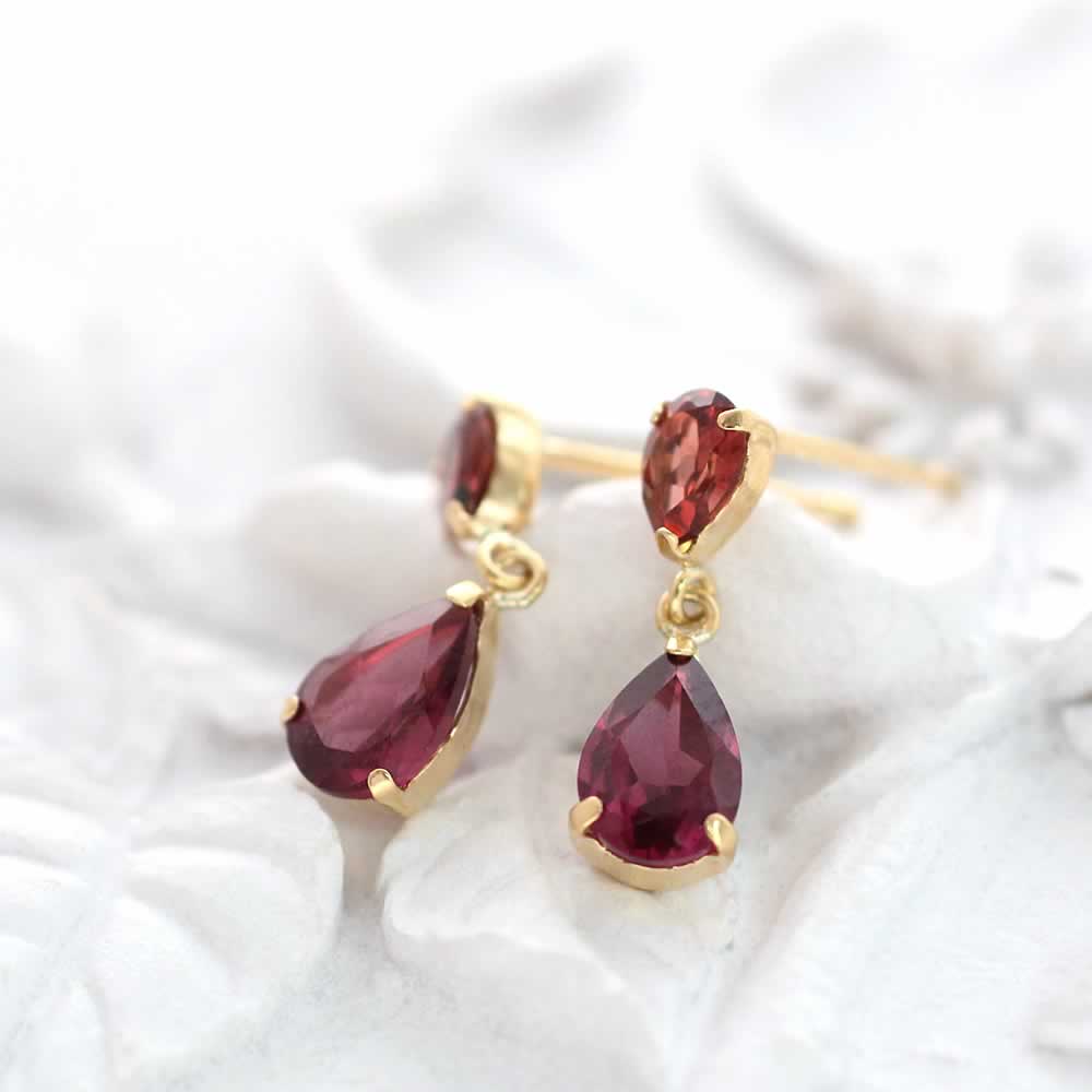 K18YG ガーネット＆ロードライトガーネット ピアス_02
