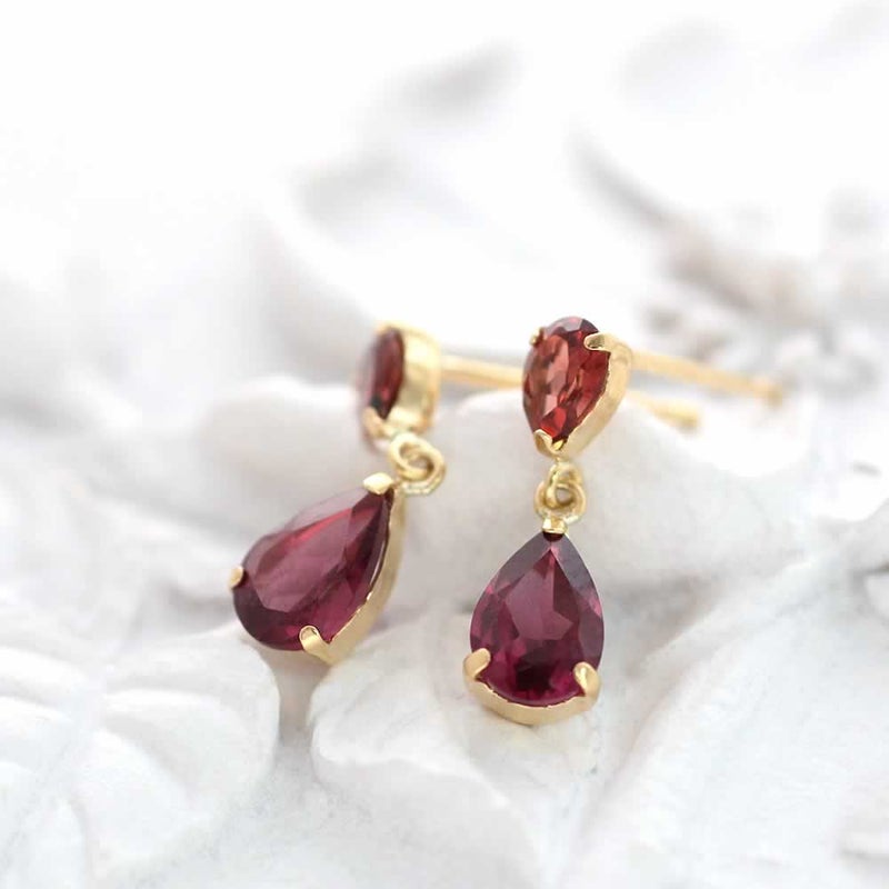 K18YG ガーネット＆ロードライトガーネット ピアス_02