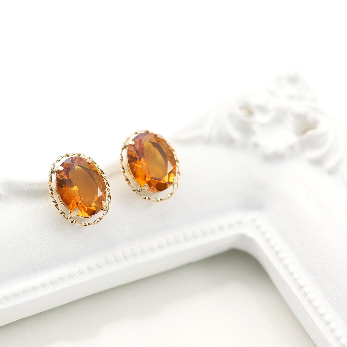 K18YG マデイラシトリン ピアス 11月誕生石 | Jewelry ROLA