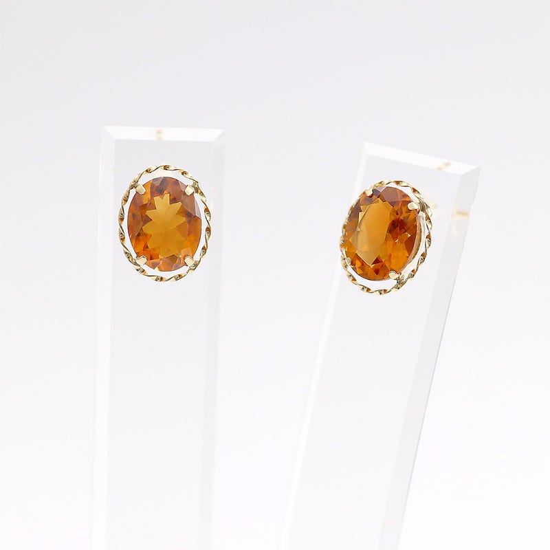 K18YG マデイラシトリン ピアス 11月誕生石_10