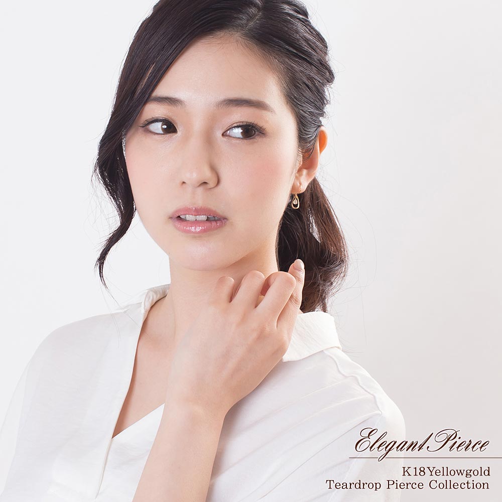 K18YG オパール ピアス 10月の誕生石_05