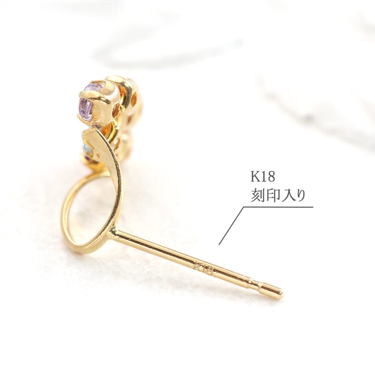 K18YG マルチストーン ピアス_05