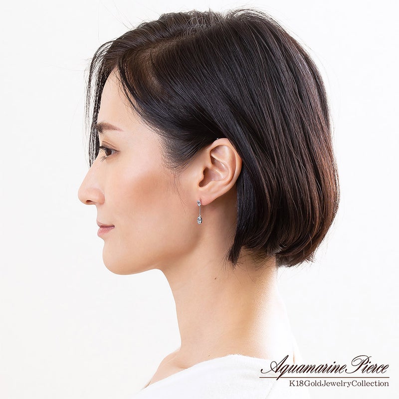 K18WG アクアマリン ピアス_09