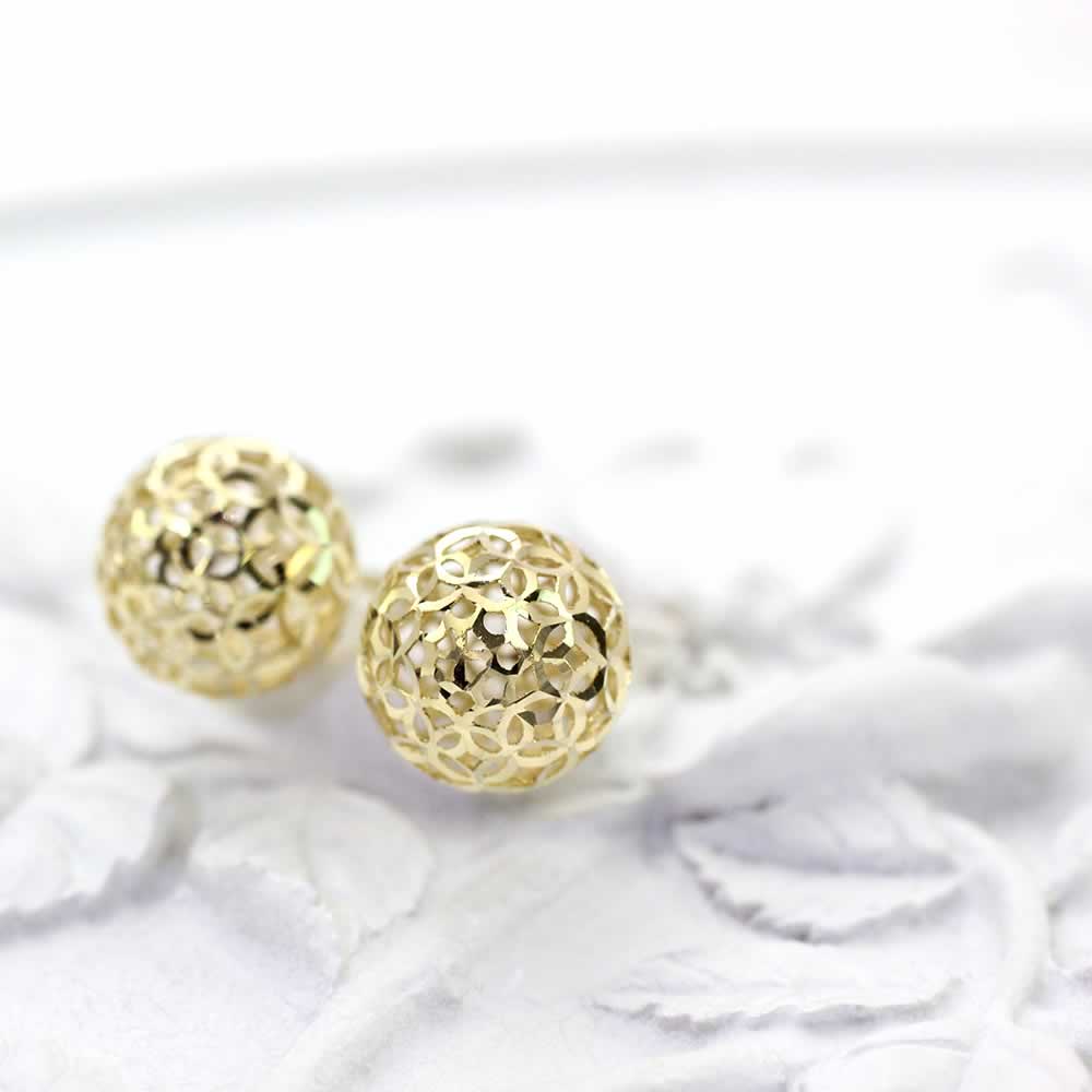 K18YG 透かし柄 ピアス | Jewelry ROLA（ジュエリーローラ）