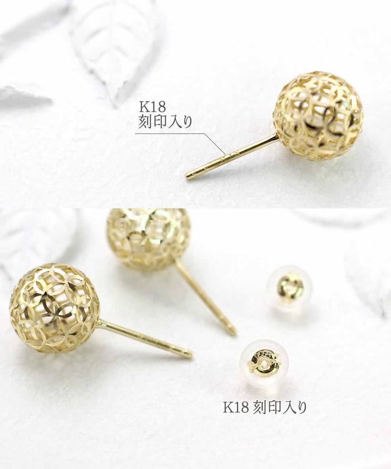 K18YG 透かし柄 ピアス_05