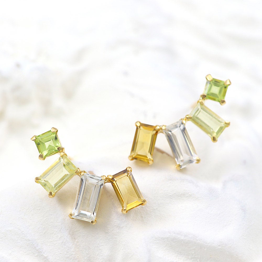 K18YG マルチストーン ピアス_02