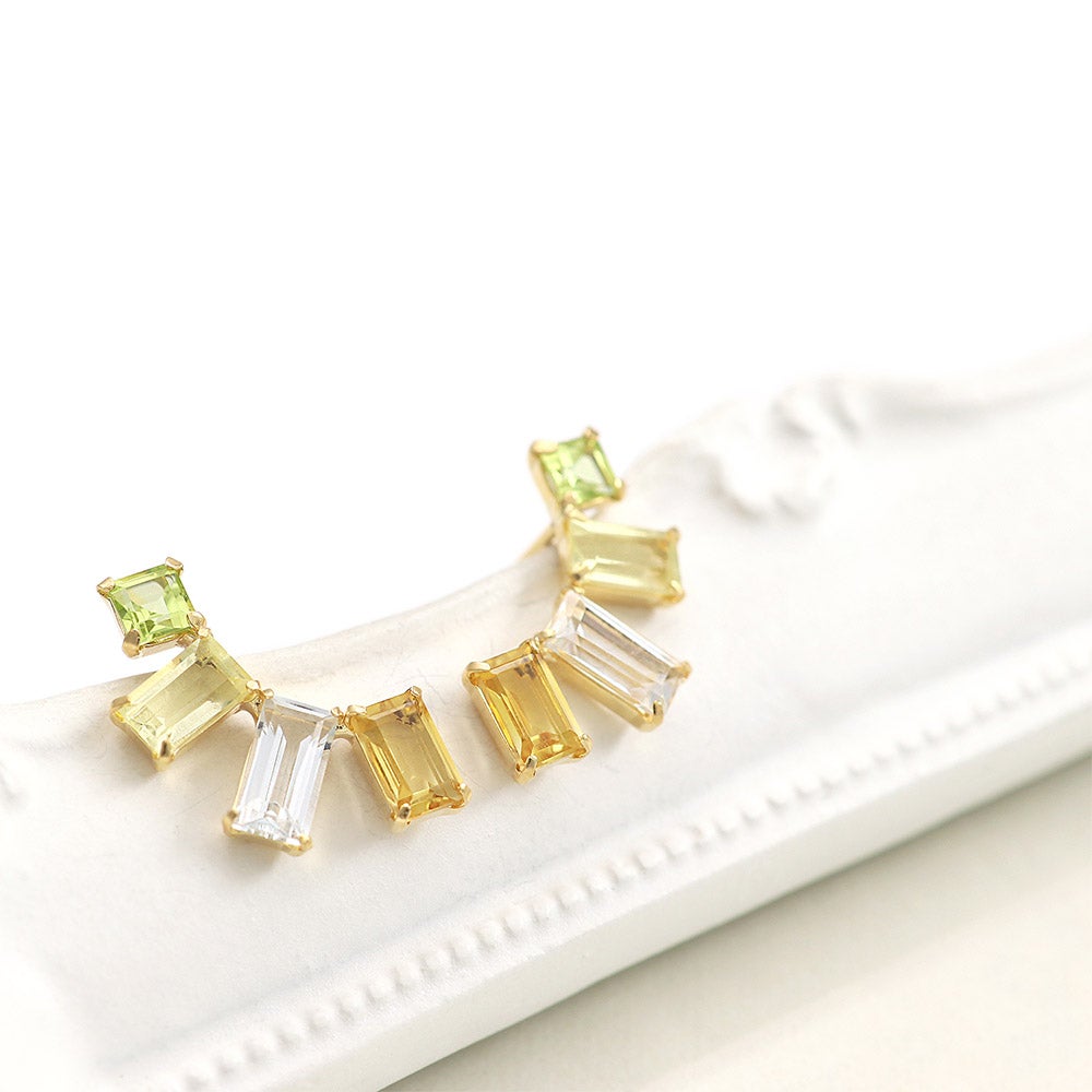 K18YG マルチストーン ピアス_04