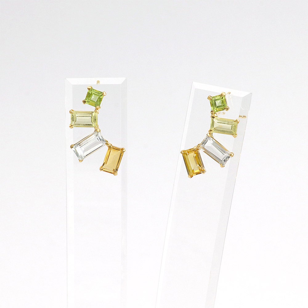 K18YG マルチストーン ピアス_12