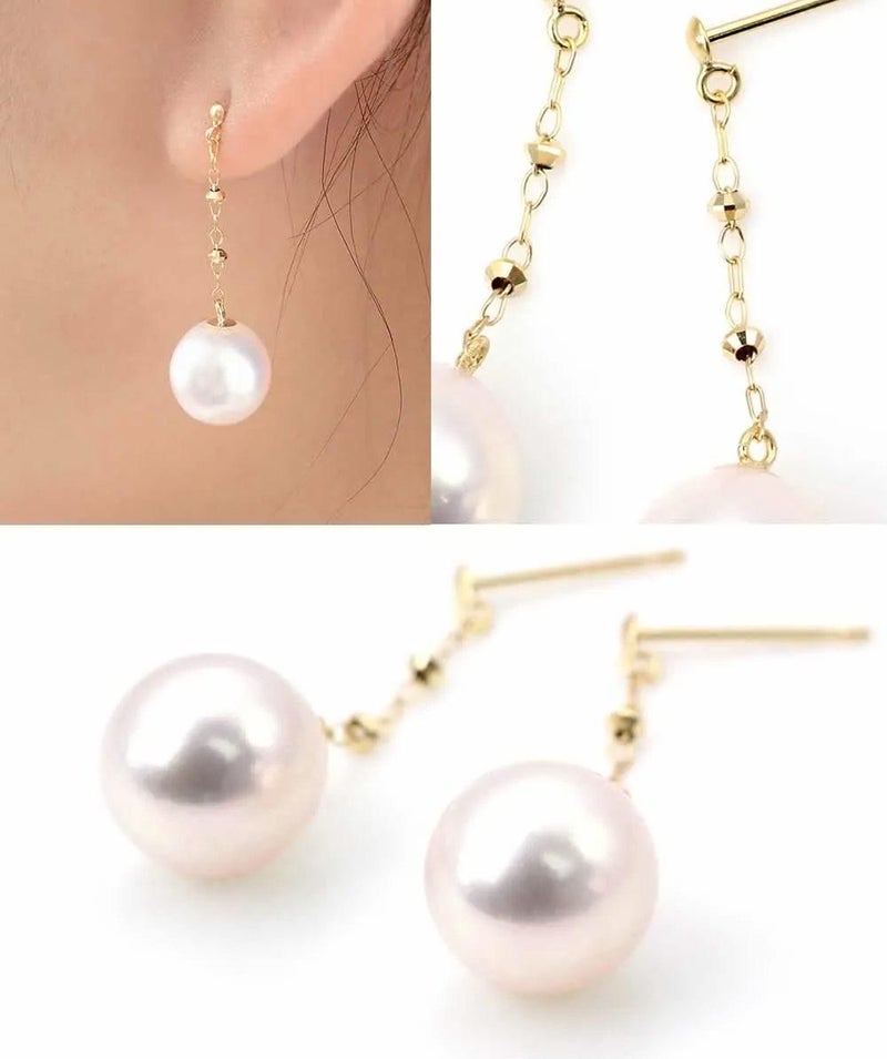 K18YG アコヤ真珠 ロングピアス_03