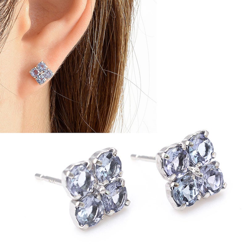 K18WG タンザナイト フラワーピアス_03