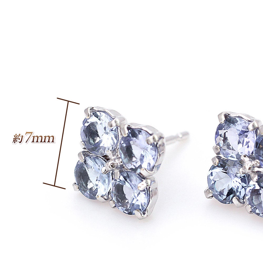 K18WG タンザナイト フラワーピアス_04