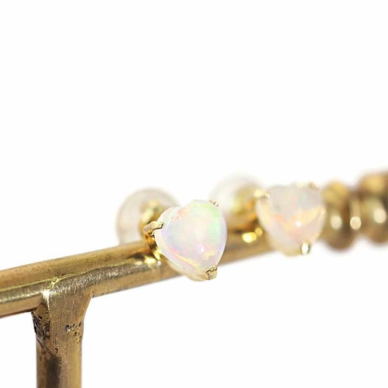 K18YG オパール ハートピアス 10月の誕生石_03