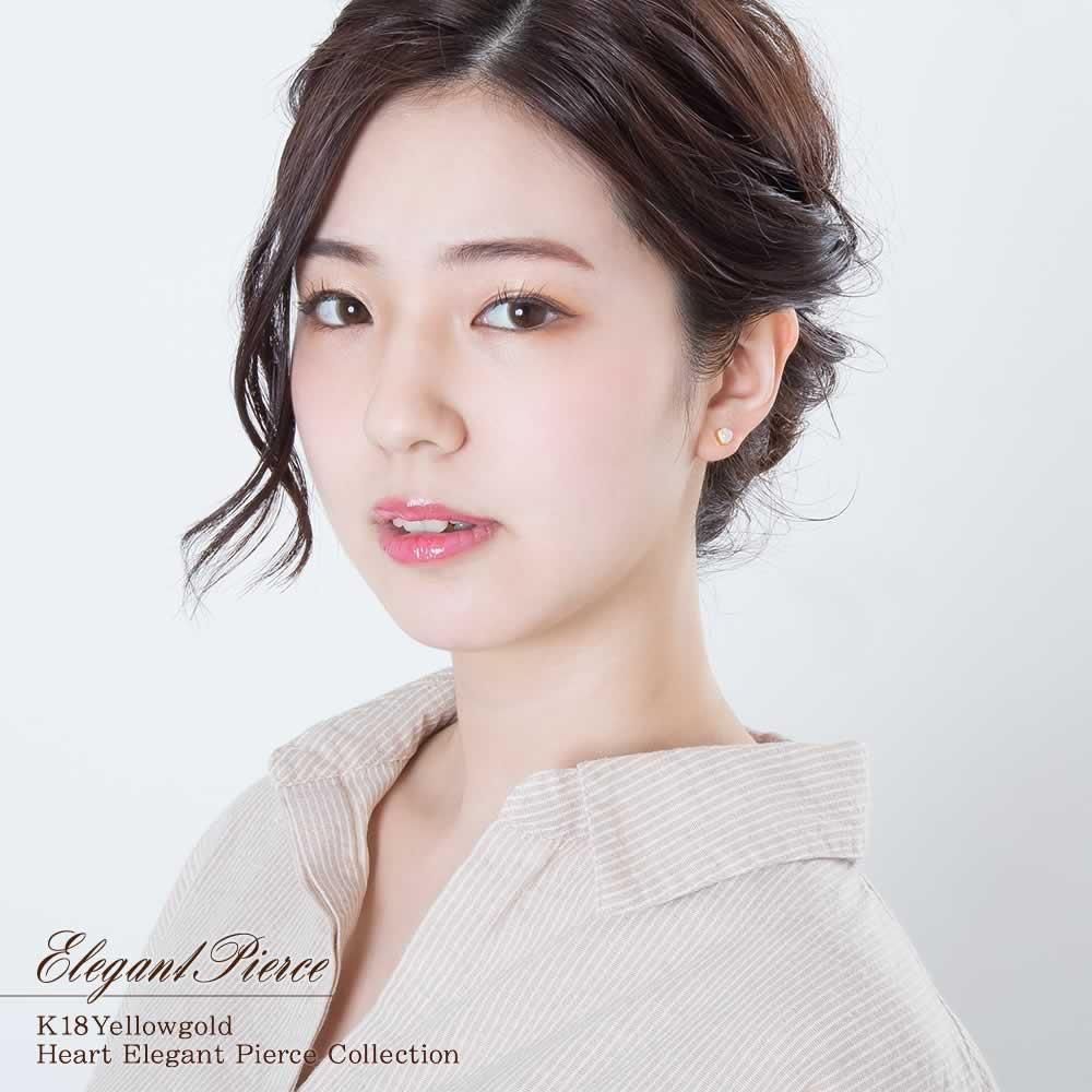 K18YG オパール ハートピアス 10月の誕生石_04