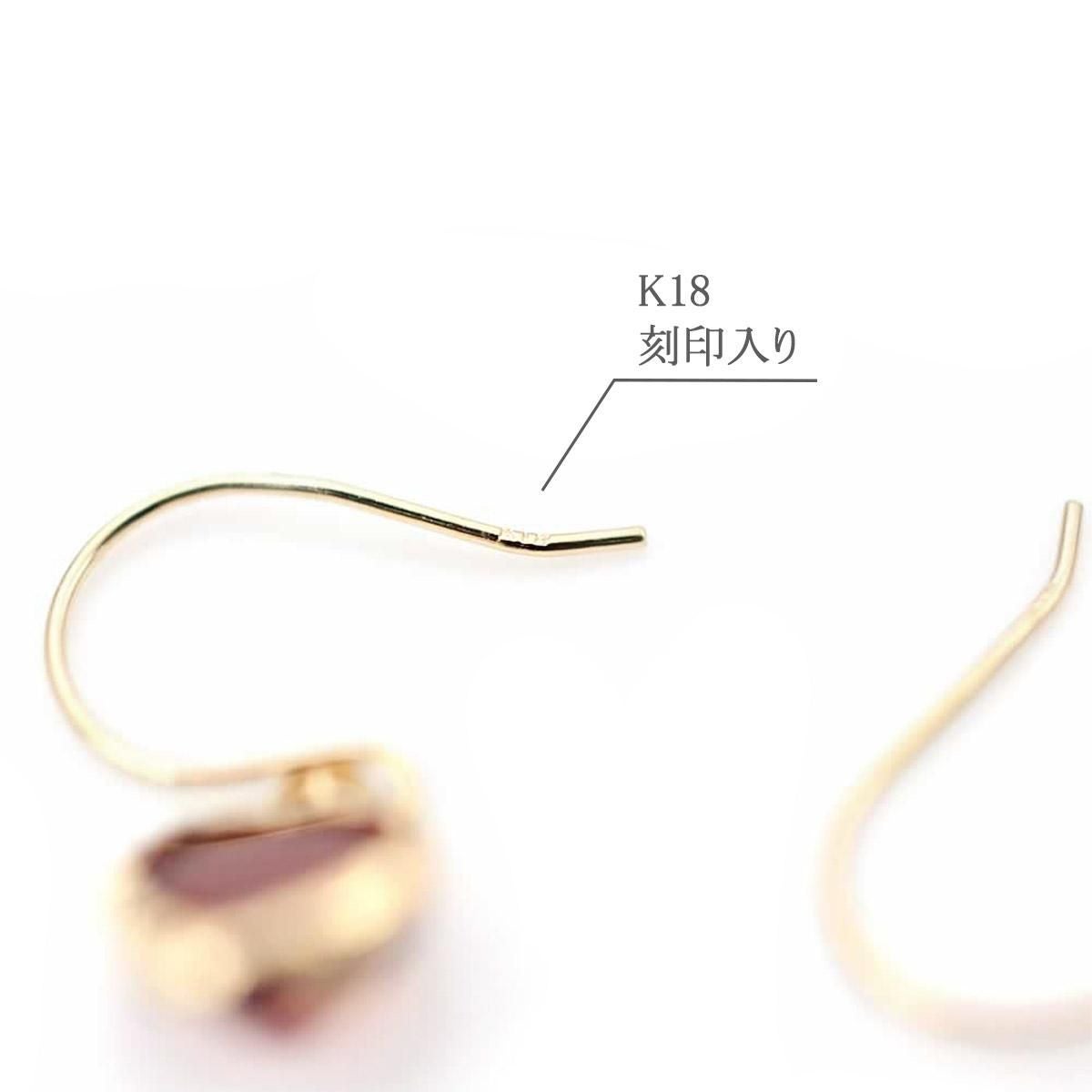 K18YG ガーネット ハートフックピアス_05
