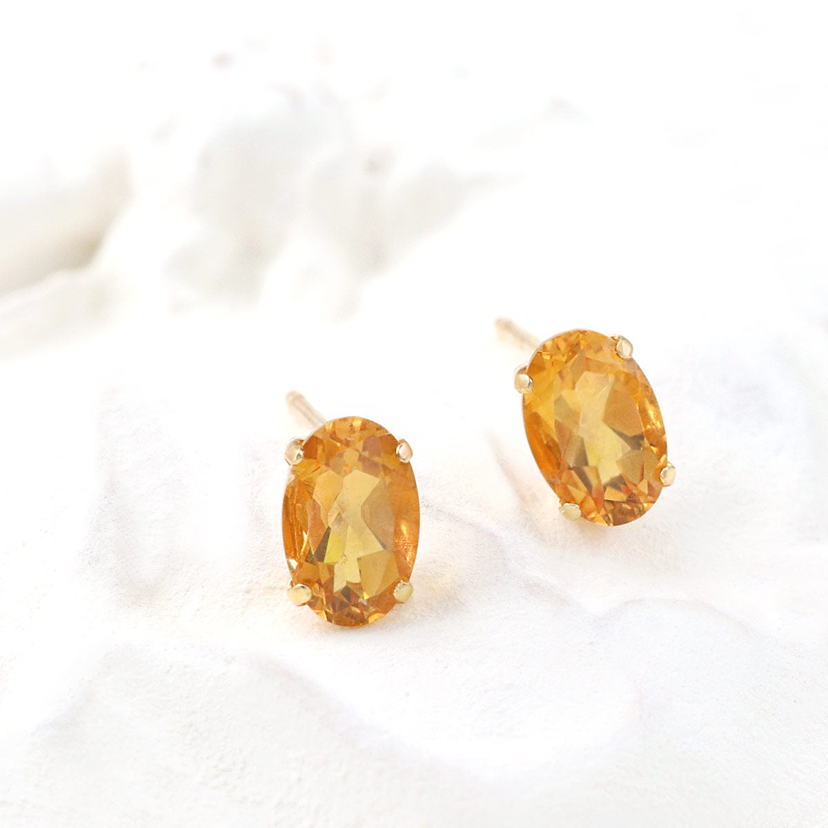 K18YG シトリンピアス  11月誕生石_02
