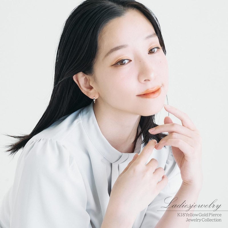 K18YG サファイア フープピアス 9月誕生石_09