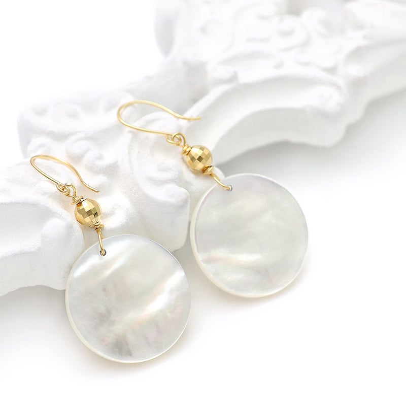 K18YG 白蝶貝 フックピアス_10