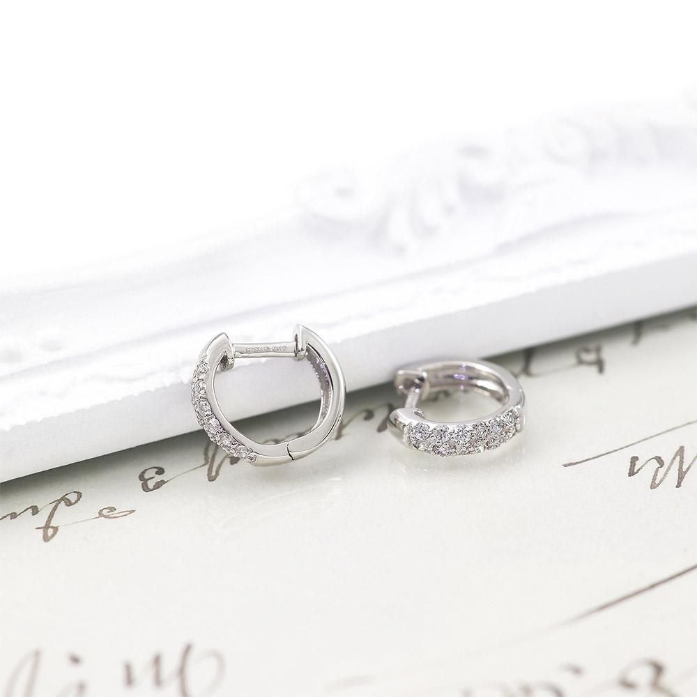 K18WG ダイヤモンド フープピアス_04