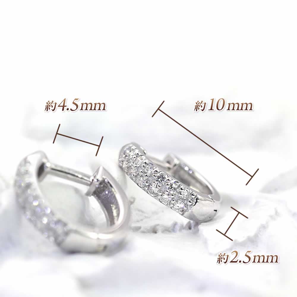 K18WG ダイヤモンド フープピアス_05