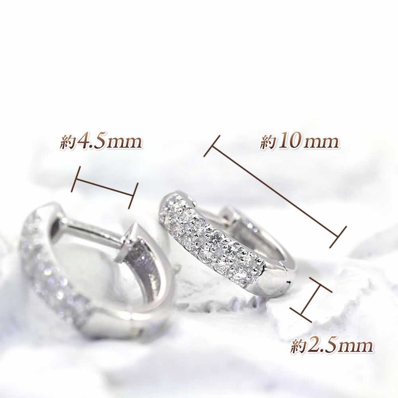 K18WG ダイヤモンド フープピアス_05