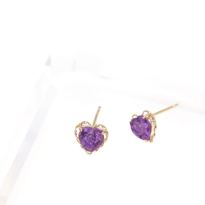 K18YG アメジスト ハートピアス_02