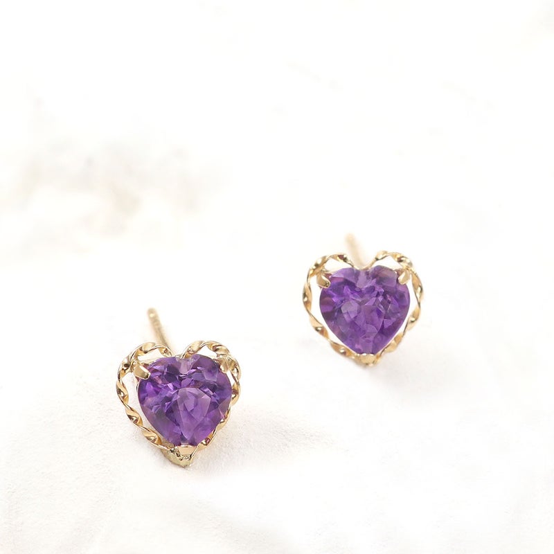 K18YG アメジスト ハートピアス_03