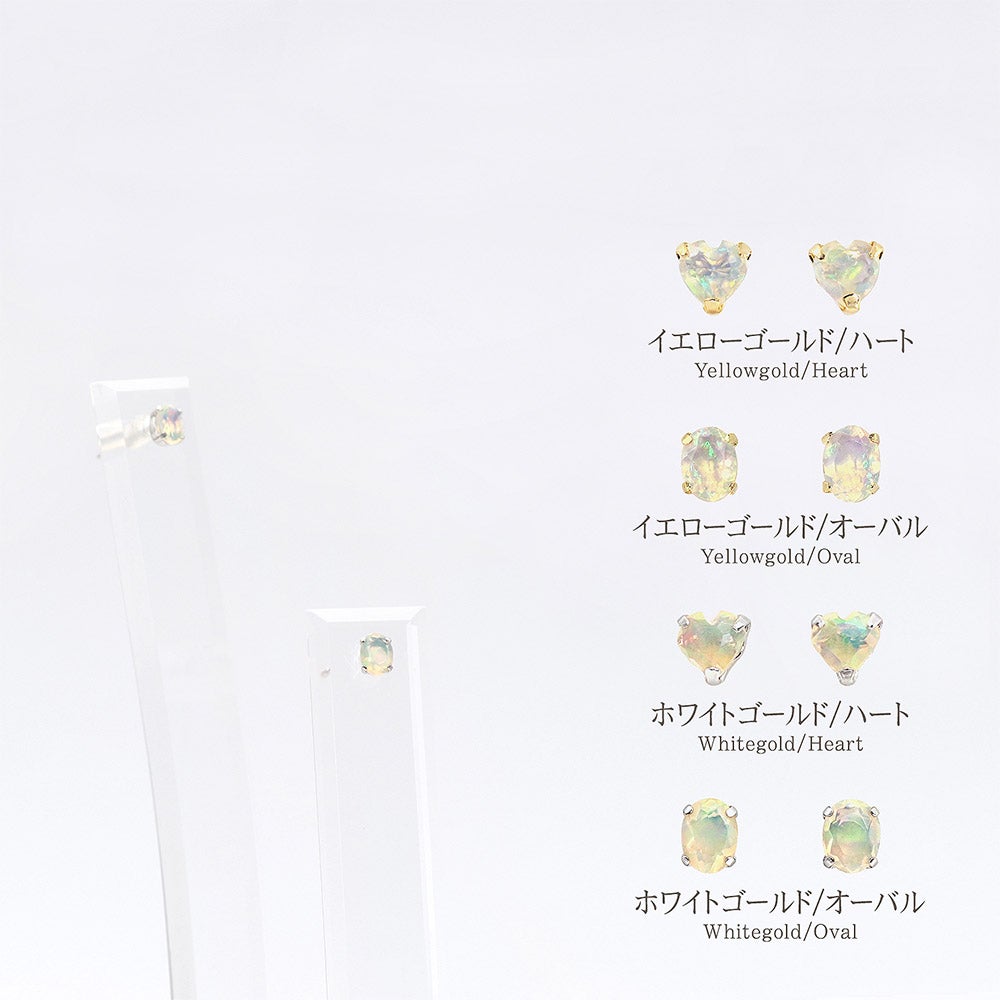 K18 エチオピア産オパール ピアス 10月の誕生石_03