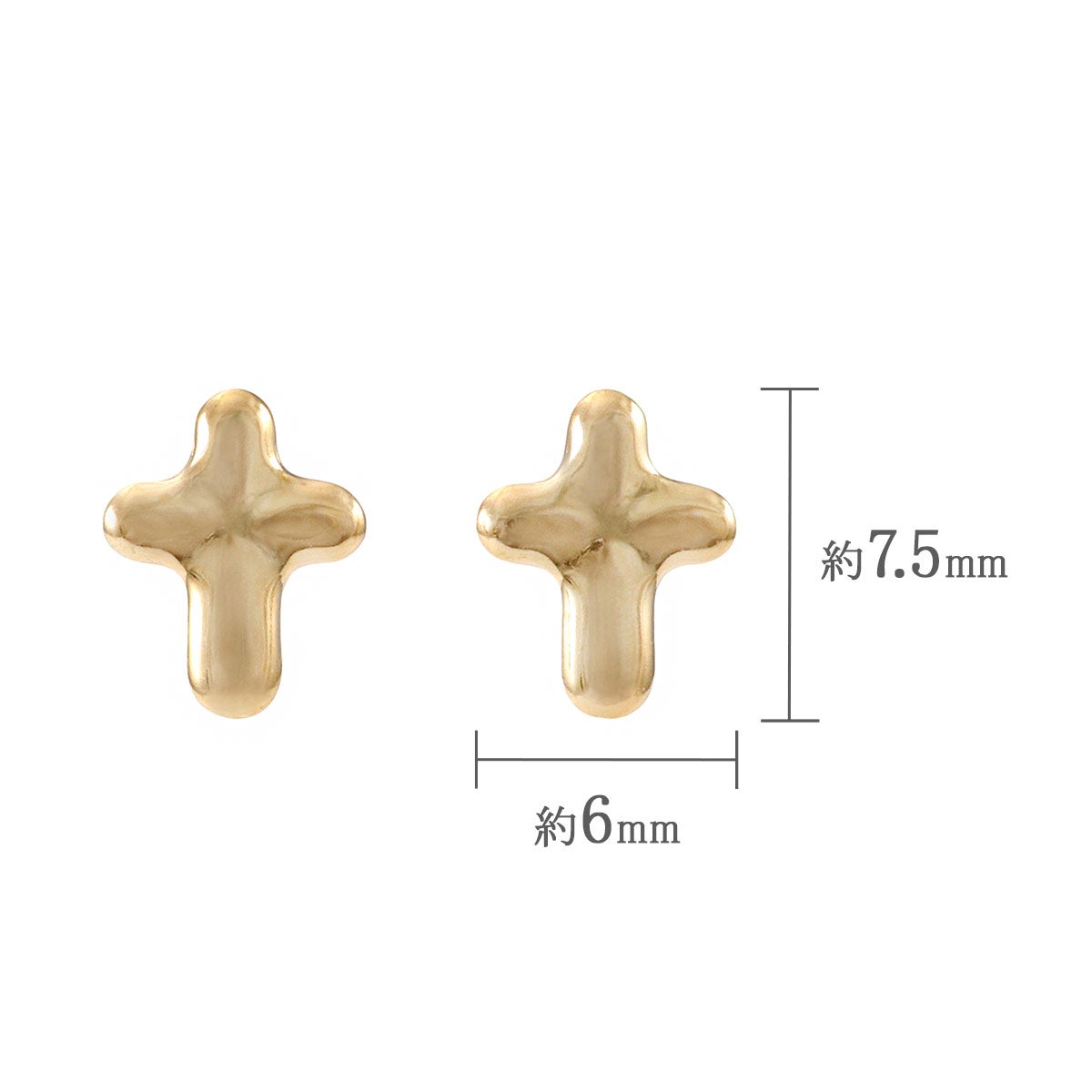 K18YG クロスモチーフ ピアス_04