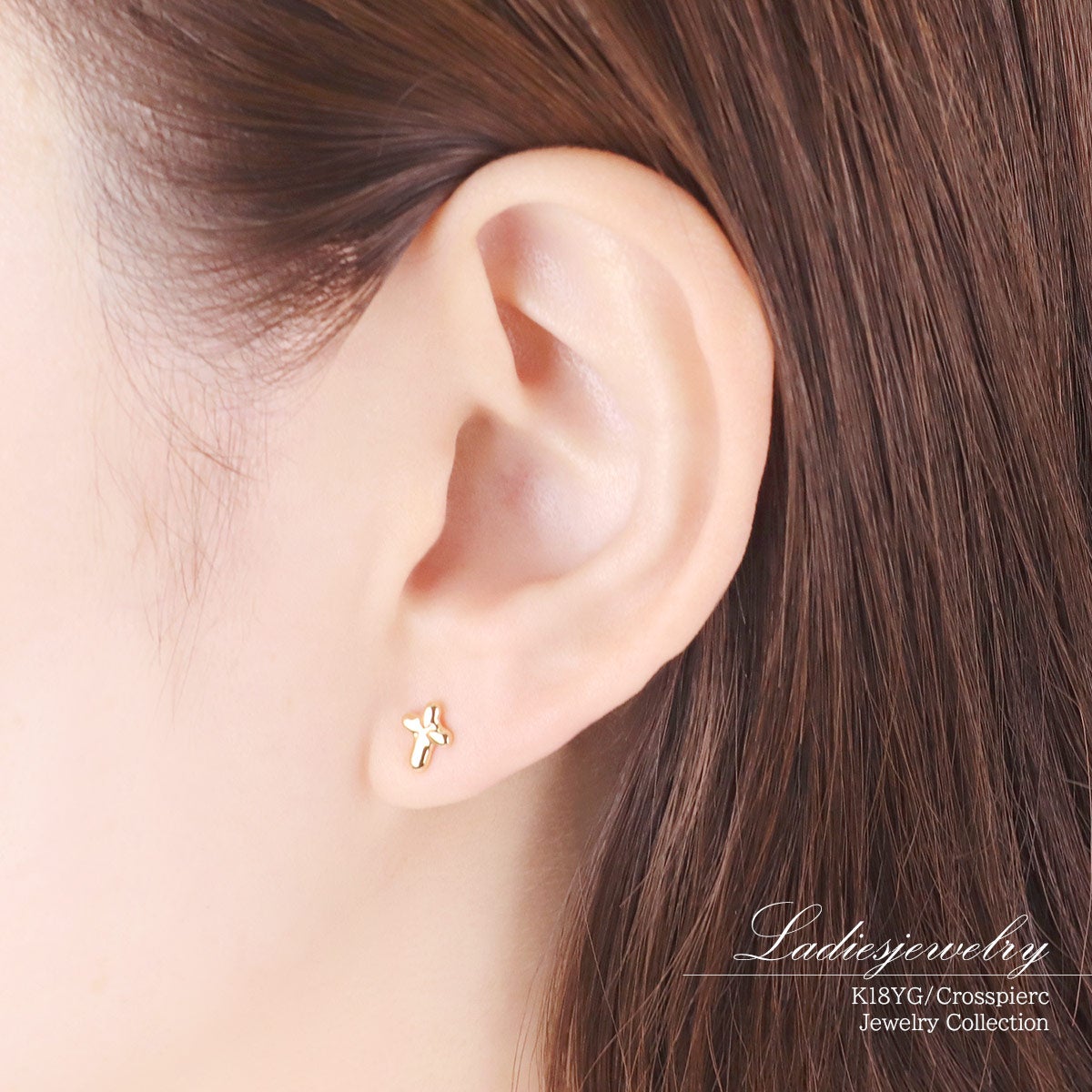 K18YG クロスモチーフ ピアス_10