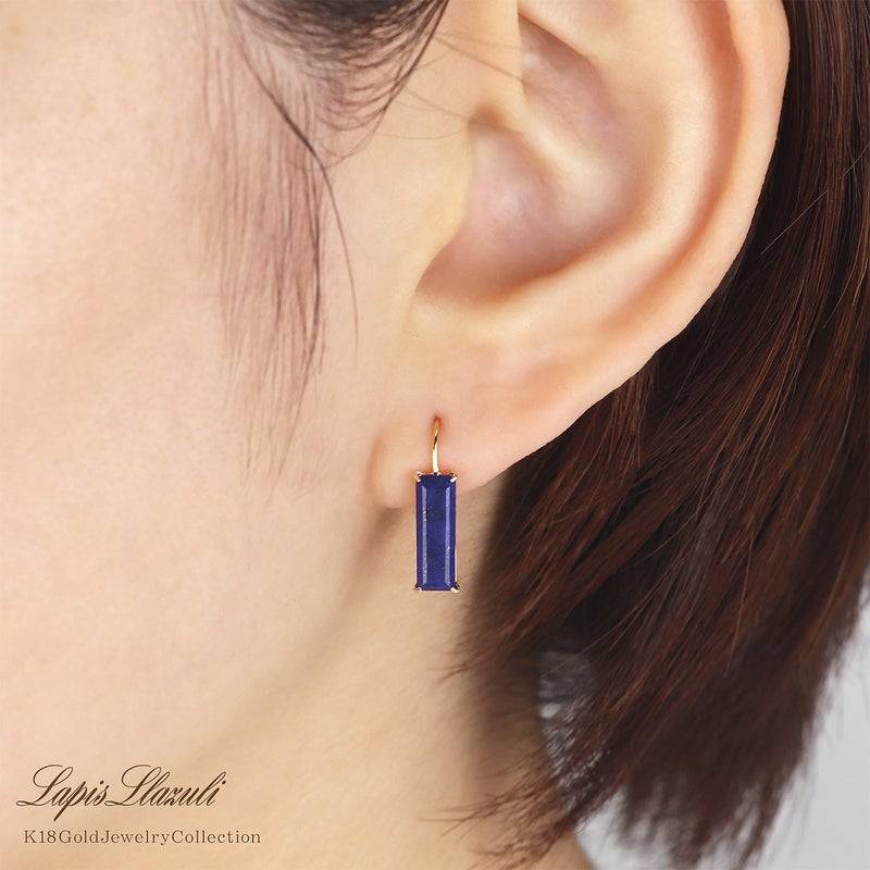 K18YG ラピスラズリ フックピアス_12