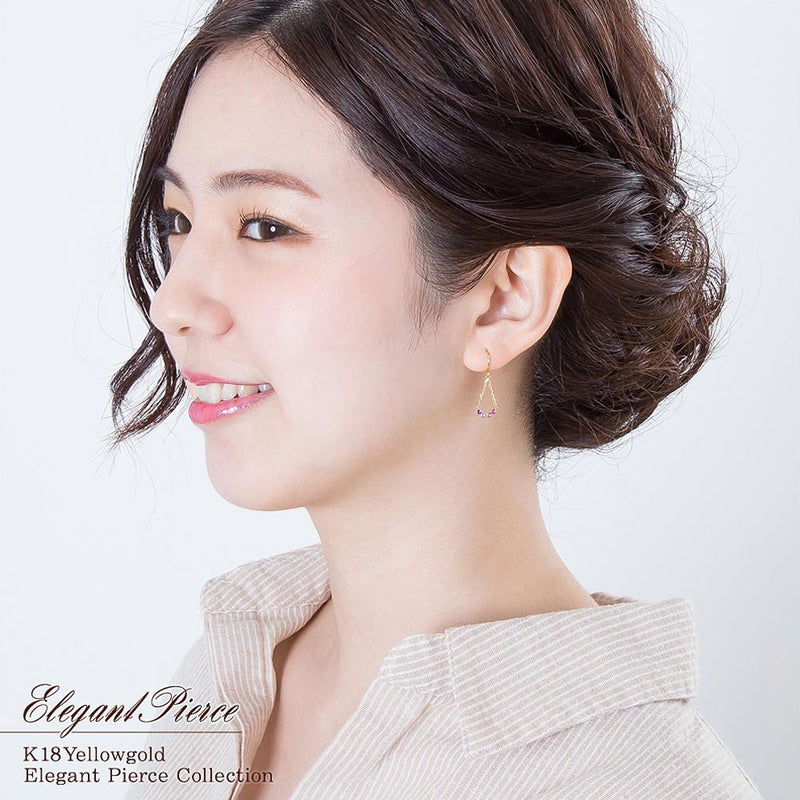 K18YG ルビー&タンザナイト&トルマリン&アメジスト ピアス_04