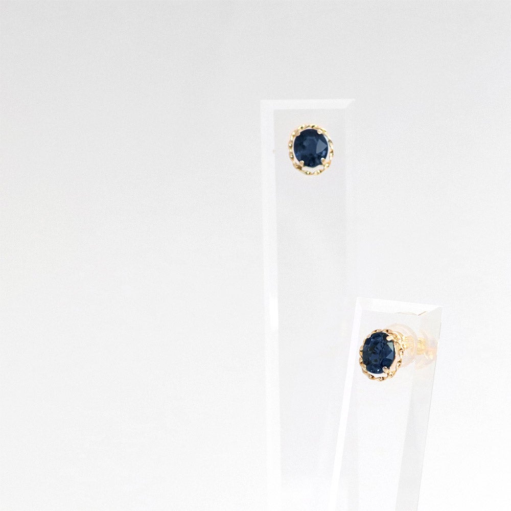 K18YG サファイア ピアス 9月 誕生石_03