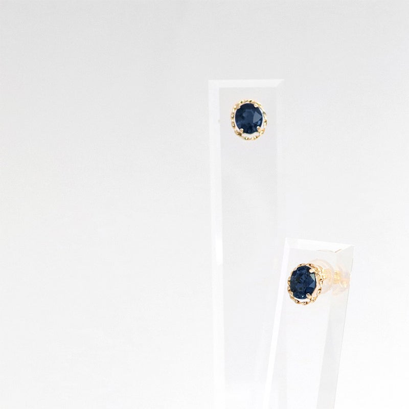 K18YG サファイア ピアス 9月 誕生石_03