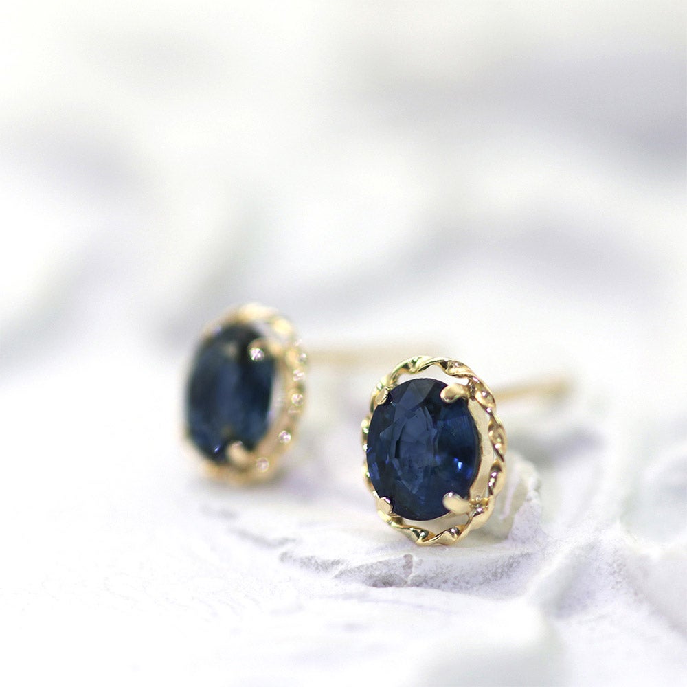 K18YG サファイア ピアス 9月 誕生石_04