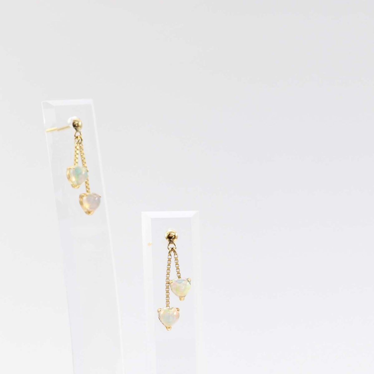 K18YG オパール ハートピアス 10月の誕生石_03
