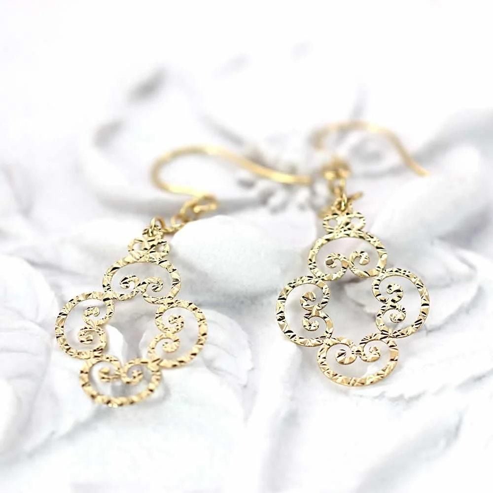 K18 フラワー フックピアス_02