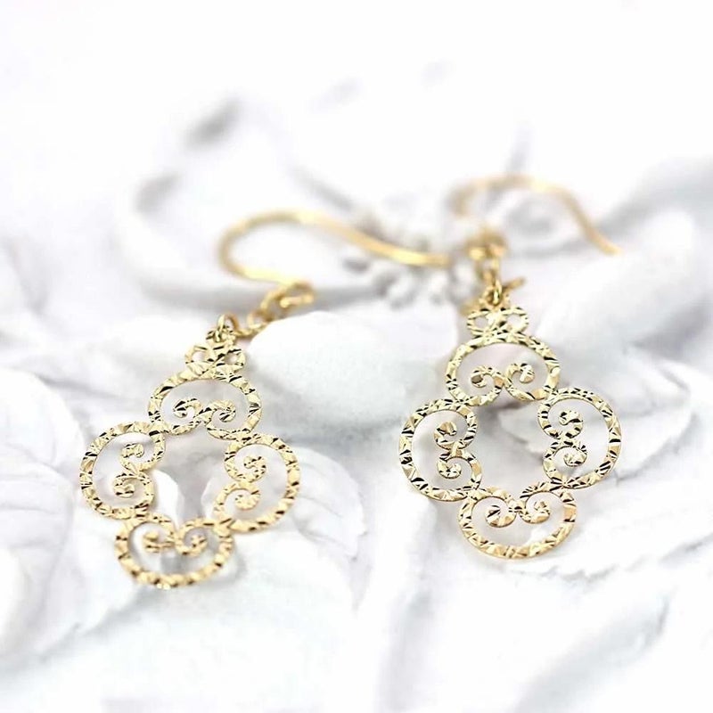 K18 フラワー フックピアス_02