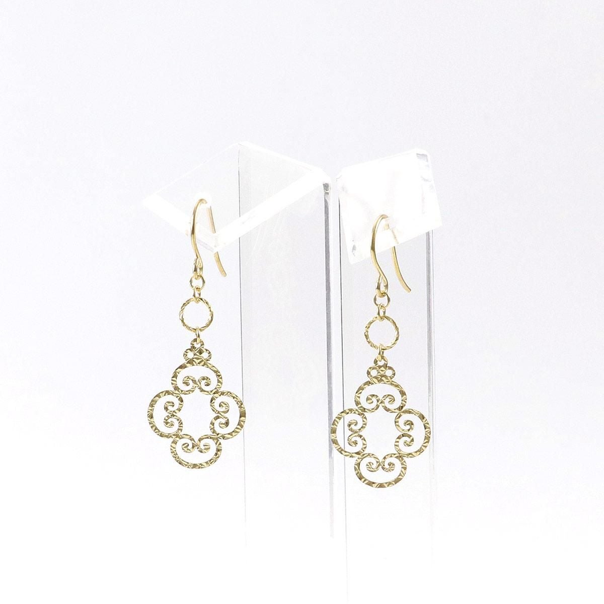 K18 フラワー フックピアス_03