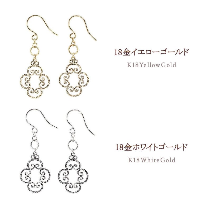 K18 フラワー フックピアス_04