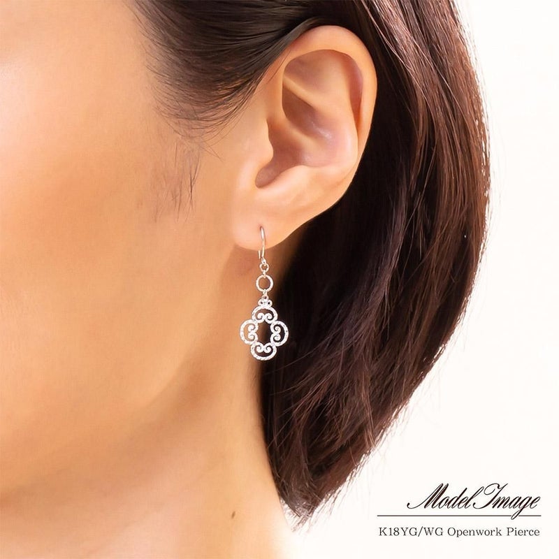 K18 フラワー フックピアス_05