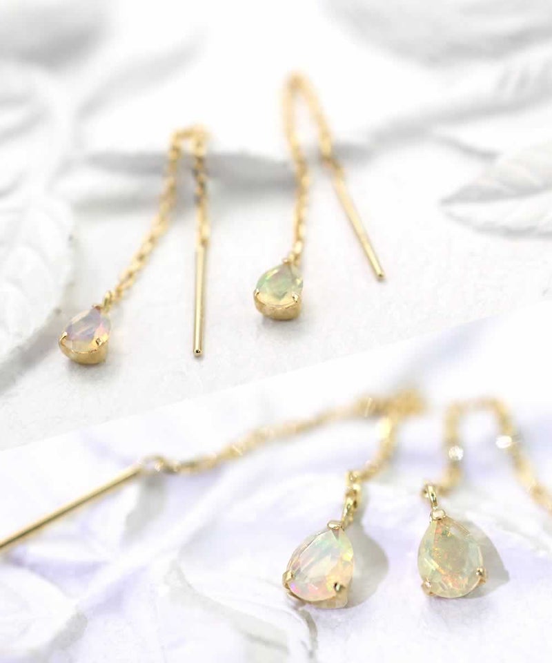 K18YG エチオピアオパール ピアス 10月の誕生石_02