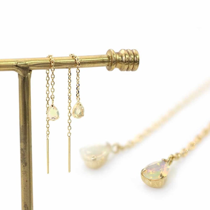 K18YG エチオピアオパール ピアス 10月の誕生石_03