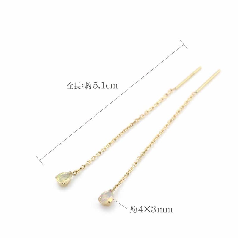 K18YG エチオピアオパール ピアス 10月の誕生石_05