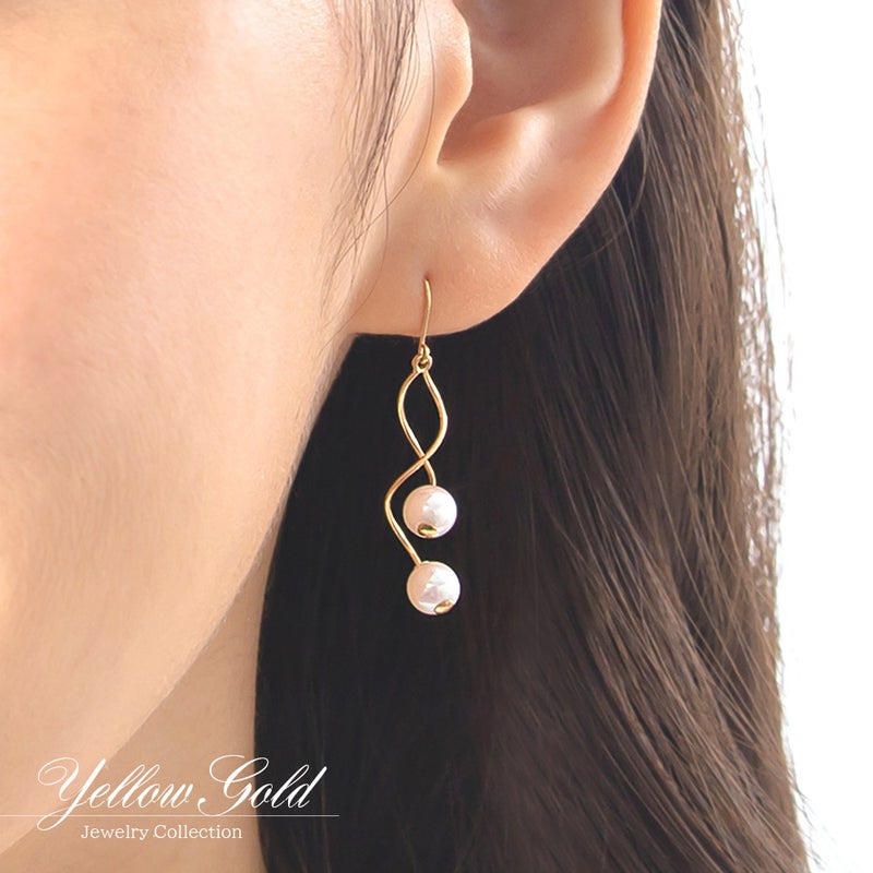 K18YG アコヤ真珠 フックピアス_05