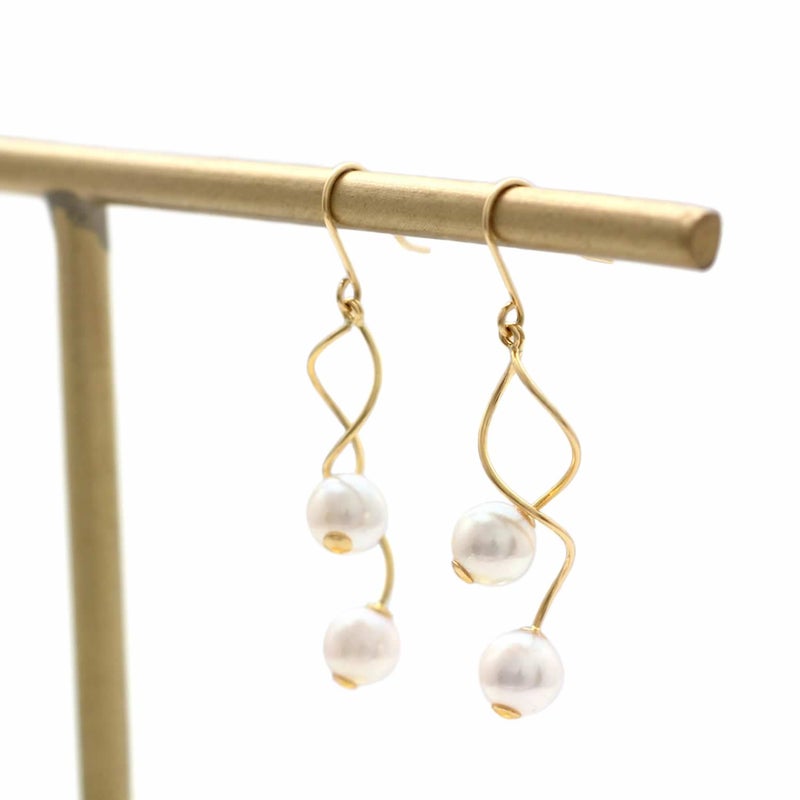 K18YG アコヤ真珠 フックピアス_09