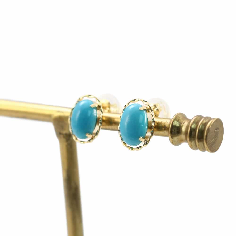 K18YG ターコイズ ピアス_03