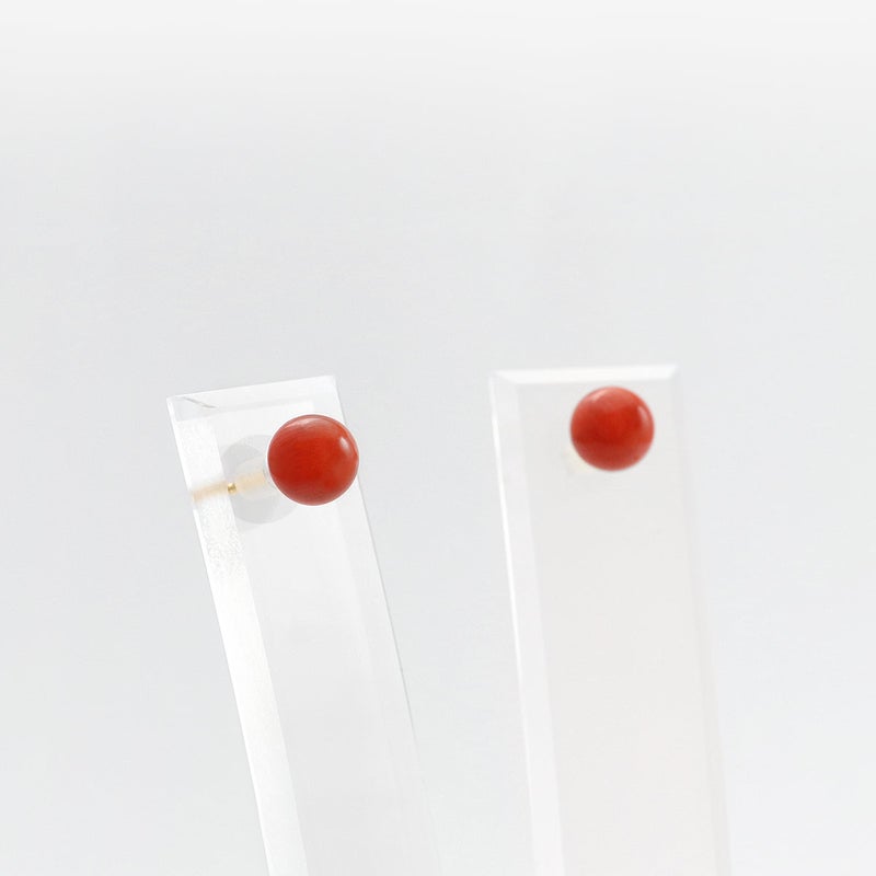 K18YG 珊瑚 約4-4.5mm ピアス_03
