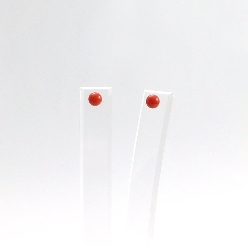 K18YG 珊瑚 約4-4.5mm ピアス_09