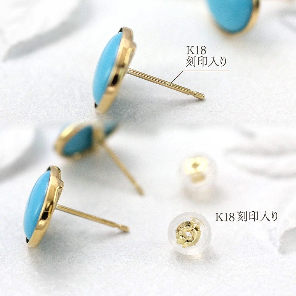 K18YG ターコイズ (トルコ石) ピアス | Jewelry ROLA（ジュエリーローラ）