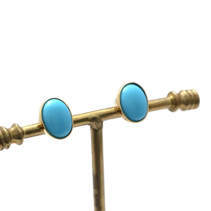 K18YG ターコイズ (トルコ石) ピアス_09